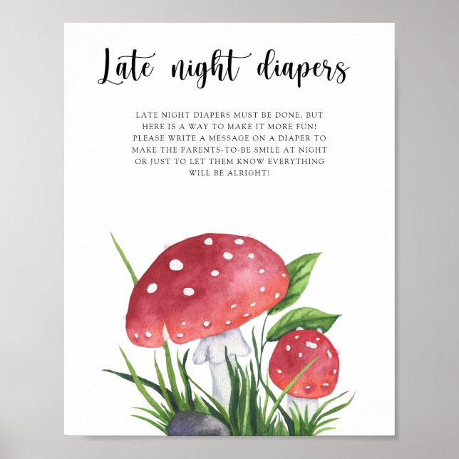 Poster fungos - Jogo de fraldas tarde da noite (Frente)