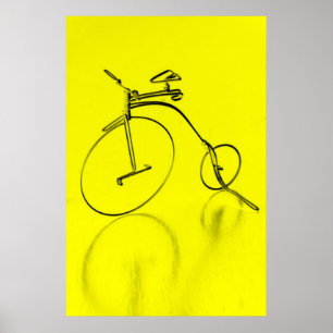 Poster Funky da bicicleta do yello