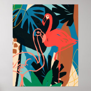 Poster Funky Flamingo