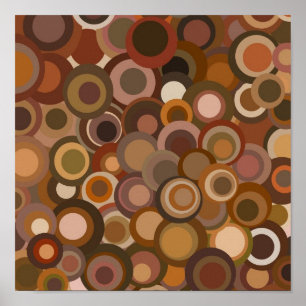 Poster funky-retro-marrom