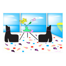 Funky Whimsical Ocean View Colorir