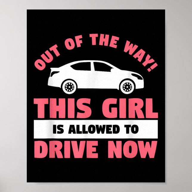 Poster Funny 16th Birthday Driving Quote For A New Licens (Frente)