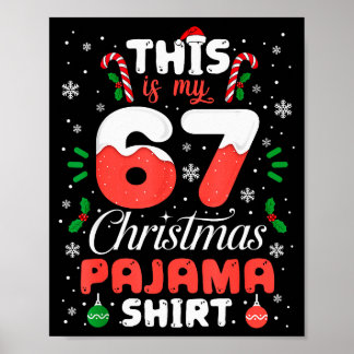 Poster Funny 67 Christmas Pajamas Shirt Six Seven Meme Br