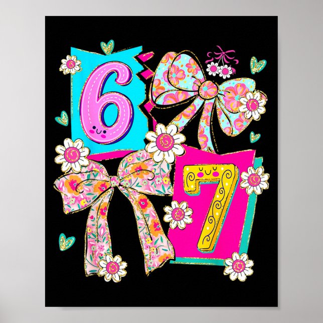 Poster Funny 67 Coquette Bow Design For Girly Aesthetic L (Frente)