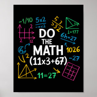 Poster Funny 67 Math Equation 100 Days Of School 100 Days
