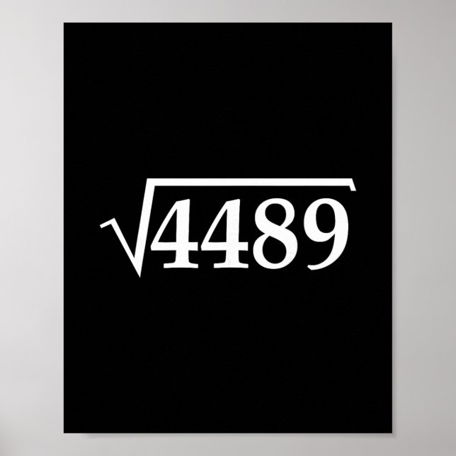 Poster Funny 67 Meme Brainrot Square Root 4489 Slang Math (Frente)