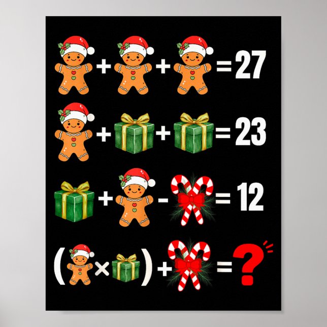 Poster Funny 67 Meme Candy Merry Santa Math Teacher Chris (Frente)
