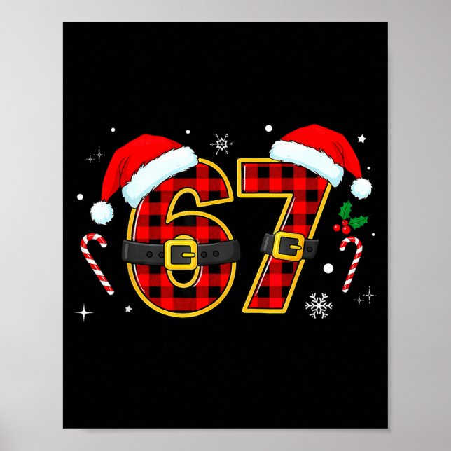 Poster Funny 67 Meme Chrismtas Xmas Pajama Men Women Kids (Frente)