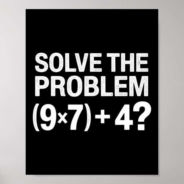 Poster Funny 67 Meme Pemdas Math Teacher Brainrot Element (Frente)