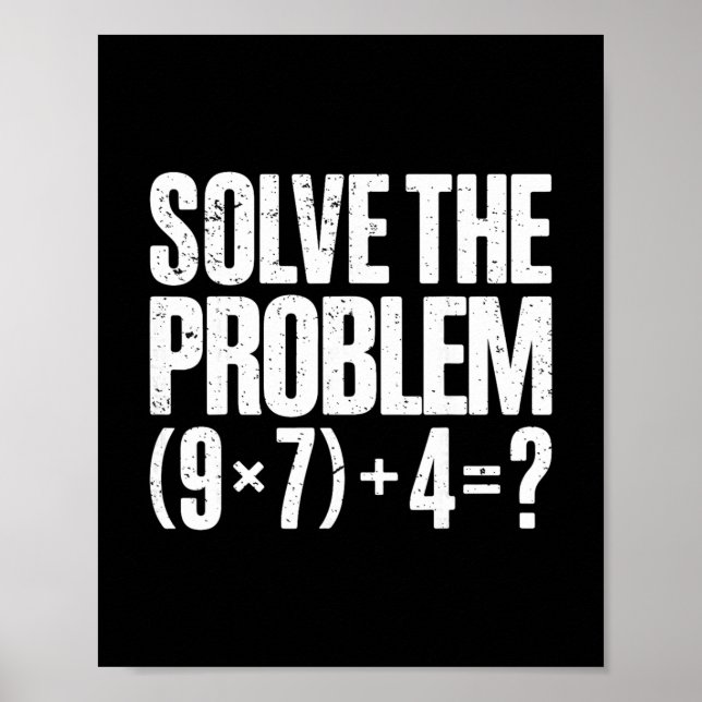 Poster Funny 67 Meme Pemdas Math Teacher Brainrot Element (Frente)