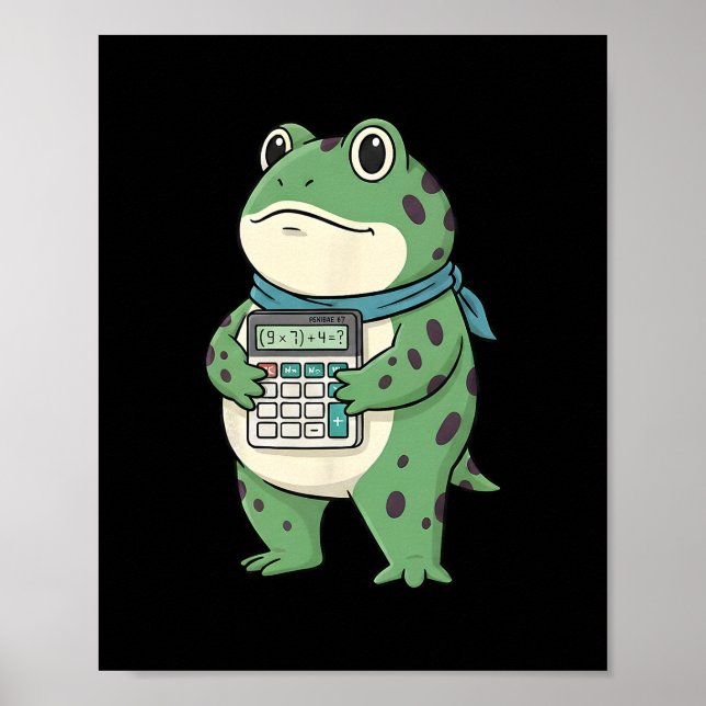 Poster Funny 67 Meme Pemdas Math Teacher Six Seven Frog  (Frente)