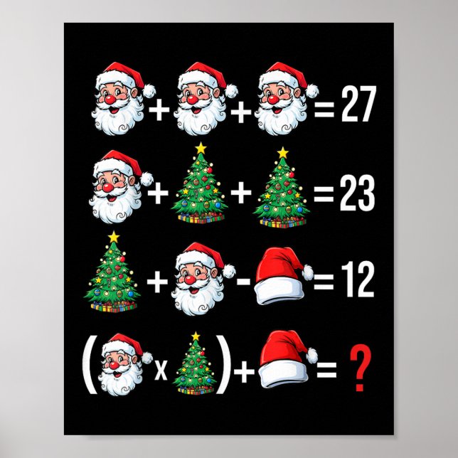 Poster Funny 67 Meme Santa Math Teacher Christmas Pajama  (Frente)