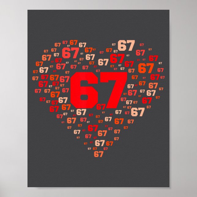 Poster Funny 67 Meme Six Seven Heart Matching Couples Val (Frente)