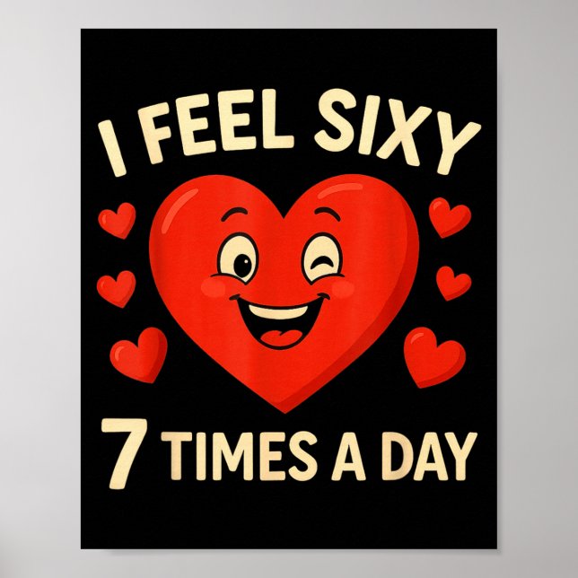 Poster Funny 67 Meme Six Seven Heart Valentine Men Women  (Frente)