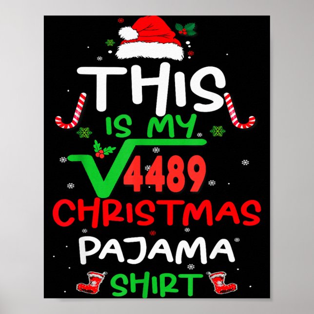 Poster Funny 67 Meme Square Root 4489 Slang Math Teacher  (Frente)