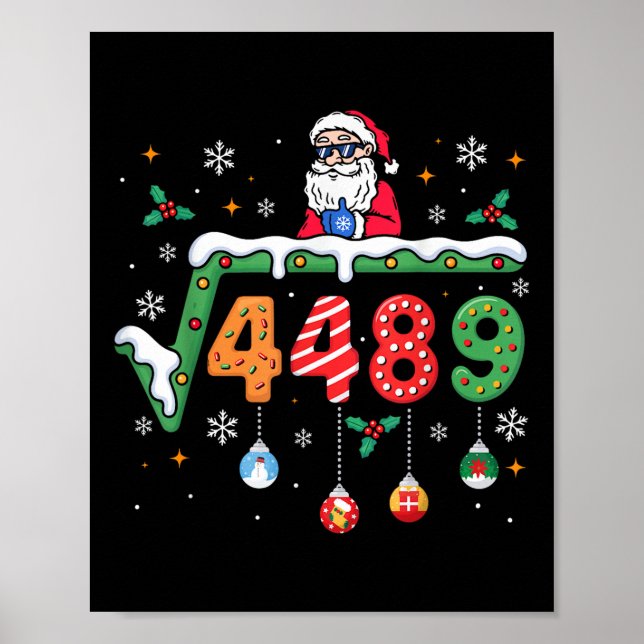 Poster Funny 67 Meme Square Root 4489 Slang Math Teacher  (Frente)