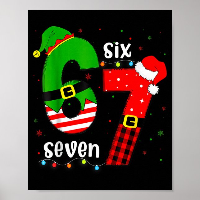 Poster Funny 67 Six Seven Christmas Boys Girls Kids Teens (Frente)