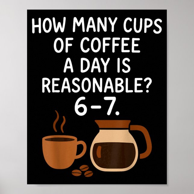 Poster Funny 67 Six Seven Meme Coffee Lover Teacher  (Frente)