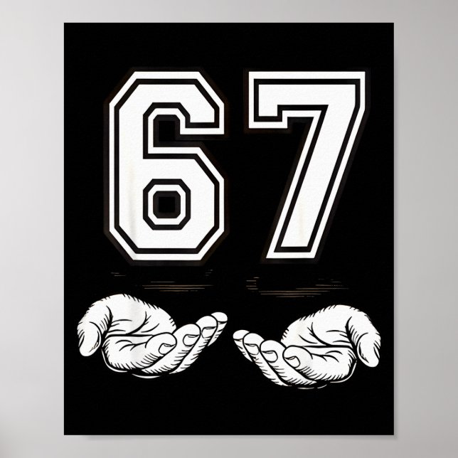 Poster Funny 67 Six Seven Meme Couple Matching Costume  (Frente)