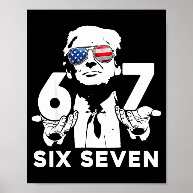 Poster Funny 67 Six Seven Trump Meme  (Frente)