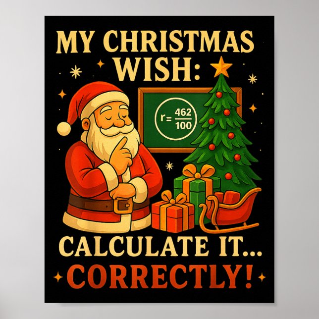 Poster Funny 67 Tee Christmas Math 67 Meme – 6 7 Teacher  (Frente)