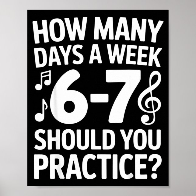 Poster Funny 6 7 Meme Music Students Six Seven Outfit Mus (Frente)