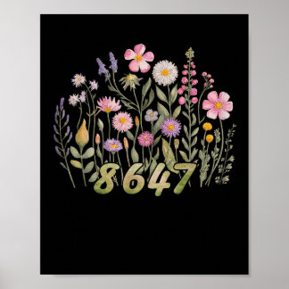 Poster Funny 8647 Flores Boho Floral Para Homens E Mulher