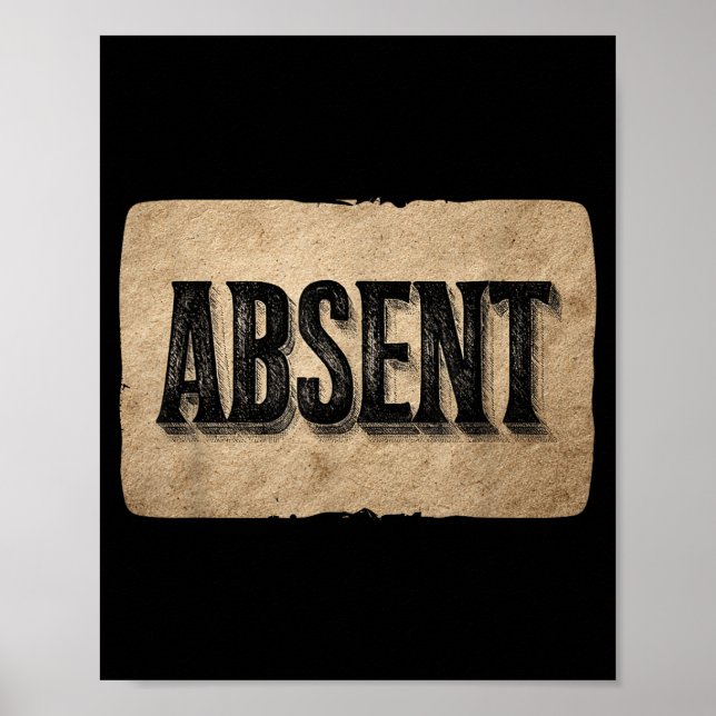 Poster Funny Absent Speech Costume For Boys And Girls  (Frente)