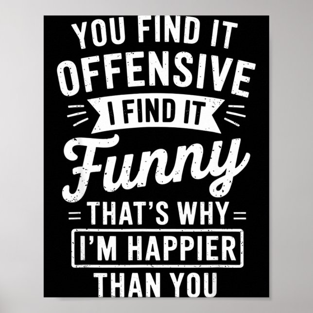 Poster Funny Adult Humor Sarcastic Offensive Happy Funny  (Frente)
