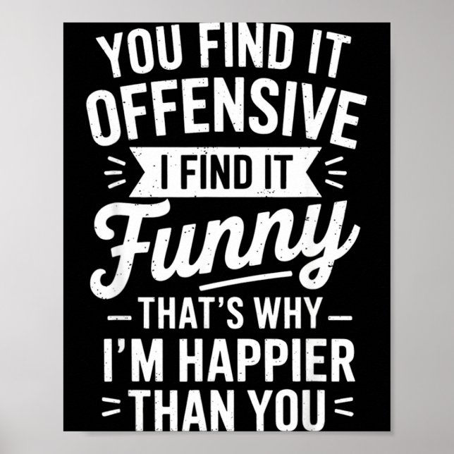 Poster Funny Adult Humor Sarcastic Offensive Happy Funny  (Frente)