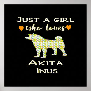 Poster Funny Akita Lover Gift, Akita Pet Owner Gift Idea