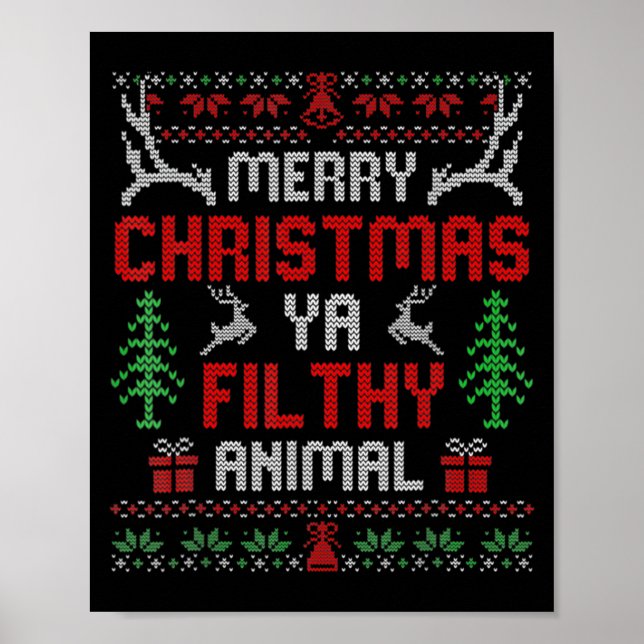 Poster Funny Alone At Home Movies Merry Christmas You Fil (Frente)