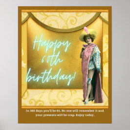 Poster Funny Altered Art 60º Aniversário