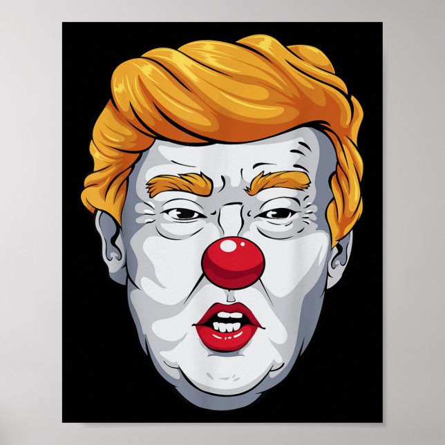 Poster Funny Anti Trump Palhaço Eleitoral 2024 (Frente)