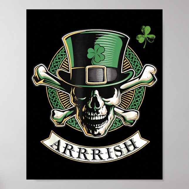Poster Funny Arrish Irish Rate St Patricks Day Rate Men G (Frente)