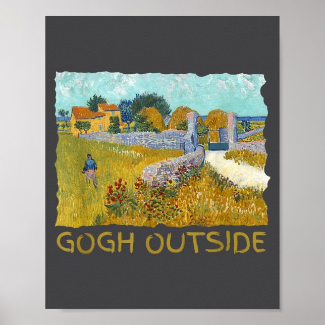 Poster Funny Artist Gogh Outside Starry Night Insrational (Frente)