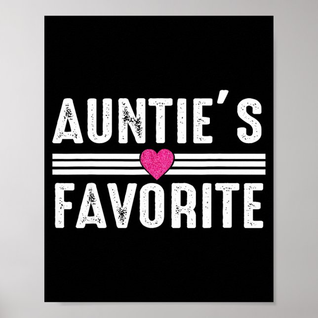 Poster Funny Auntie'ss Favorite Son Daughter I'm Auntie's (Frente)