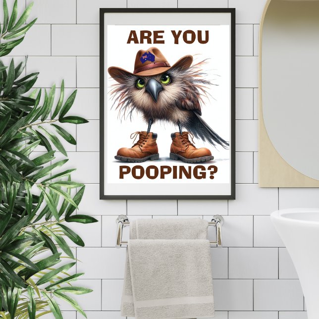 Pôster Funny austral Kookaburra Neutral Terthy Toilet (Criador carregado)