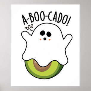 Poster Funny Avocado Puns do tipo A-boo