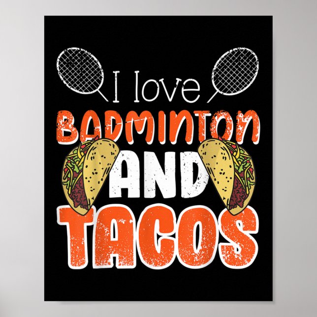 Poster Funny Badminton Gift Idea For Badminton Player  (Frente)
