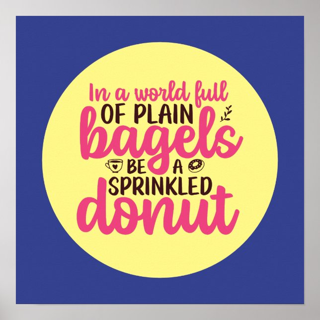 Poster Funny Bakery É Uma Arte De Cozinha De Rosquinha Es (Frente)