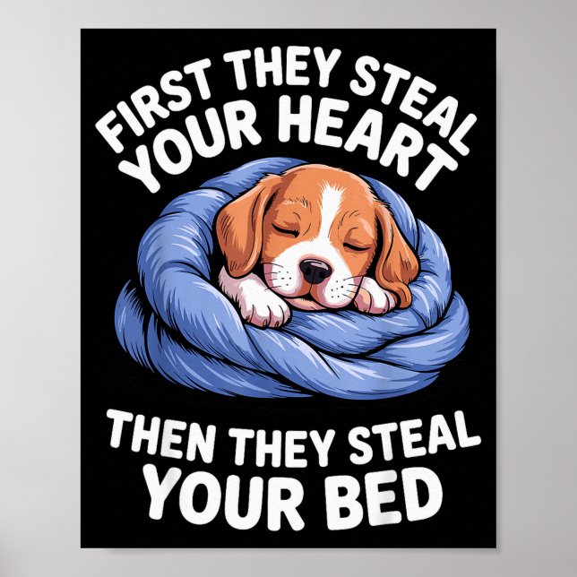 Poster Funny Beagle Design For Men Women Hound Beagle Dog (Frente)