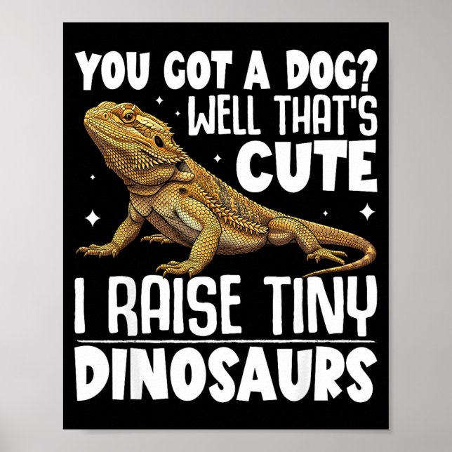 Poster Funny Bearded Dragon Shirt For Men Women Lizard Lo (Frente)