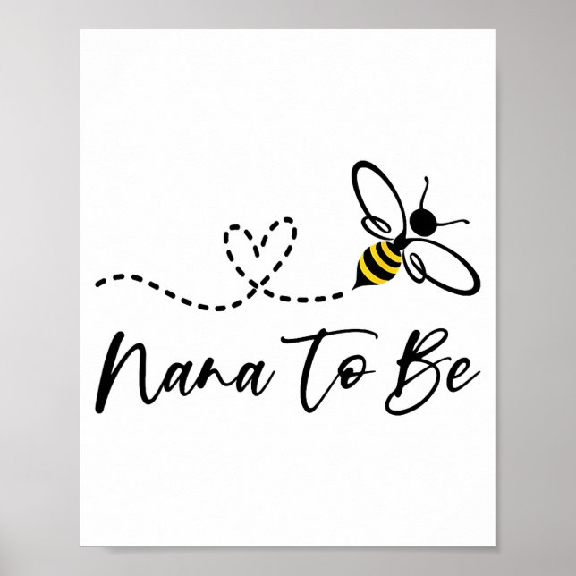 Poster Funny Bee Lover Nana To Be  (Frente)