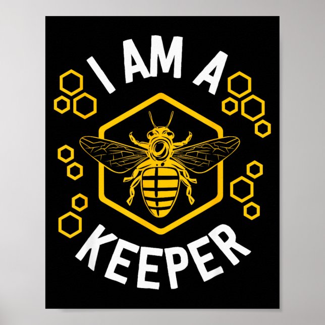 Poster Funny Beekeeper Shirt Men Women I Am A Keeper Beek (Frente)