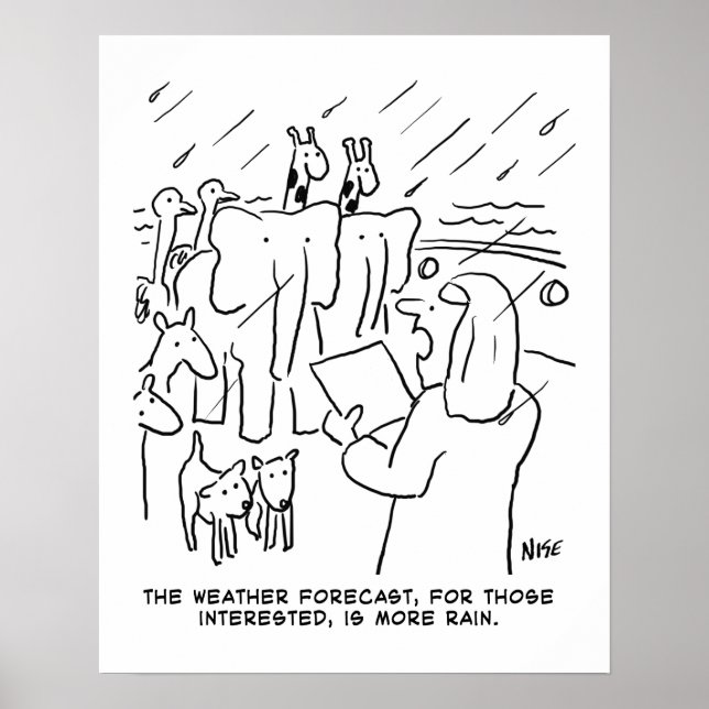 Poster Funny Bible Study or Biblical Story of Noah's Ark (Frente)
