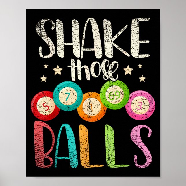 Poster Funny Bingo Caller Gamble Lottery Shake Those Bing (Frente)