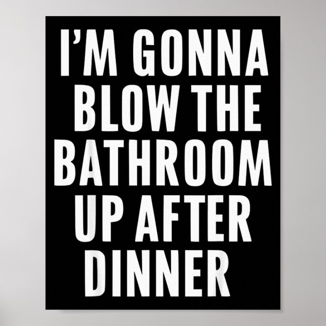 Poster Funny Blow The Bathroom Adult Humor Inappropriate  (Frente)