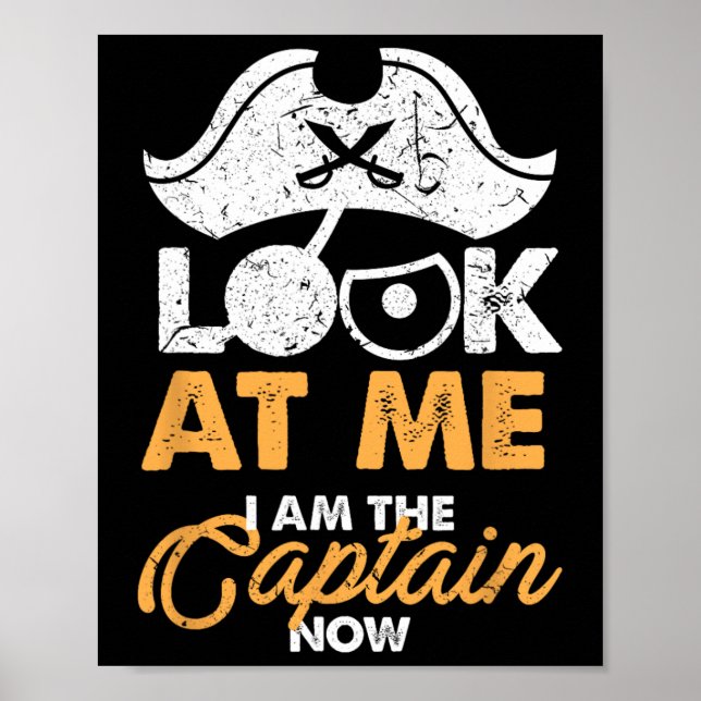 Poster Funny Boating I Am The Captain Sailor Sailing  (Frente)