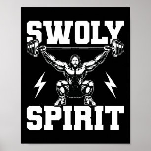 Poster Funny Bodybuilding Swoly Spirit Christian Faith De
